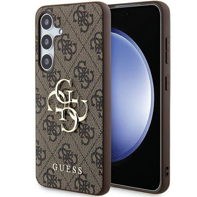 Оригинален гръб GUESS за SAMSUNG A55 GUHCSA554GMGBR (PU Big 4G Metal Logo) кафяв