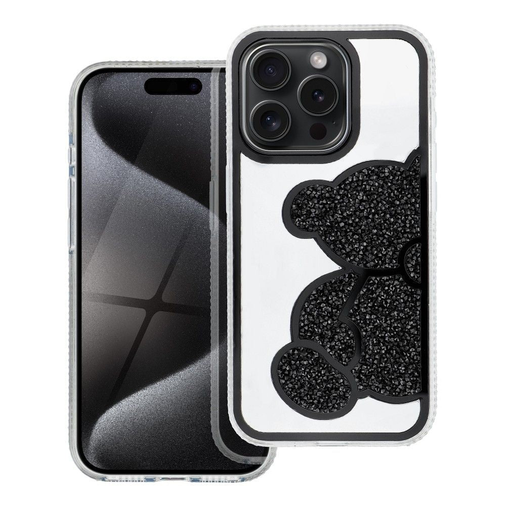 Гръб TEDDY BEAR за IPHONE 15 Pro черен