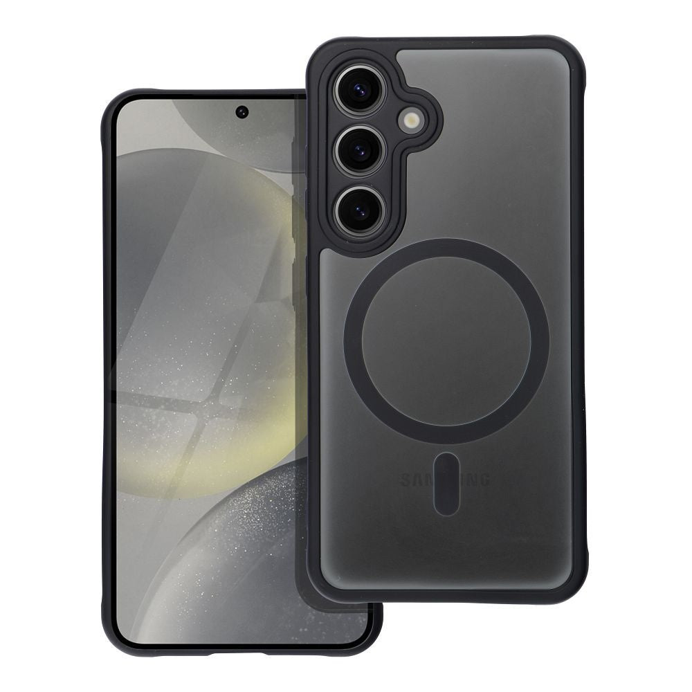 Гръб FULL MATTE MAG COVER съвместим с MagSafe за SAMSUNG S24 черен