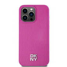 Заредете изображение във визуализатора на галерията – DKNY калъф за IPHONE 15 Pro Max съвместим с MagSafe DKHMP15XPSHRPSP (DKNY HC MagSafe Pu Повторен модел с логотип) розов

