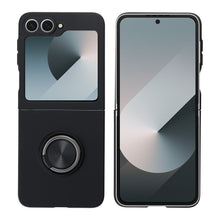 Заредете изображение във визуализатора на галерията – Силиконов гръб с пръстен за SAMSUNG Z Z Flip 6 черен
