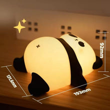 Заредете изображение във визуализатора на галерията – Нощна лампичка Спяща Панда Арт Деко сензорен
