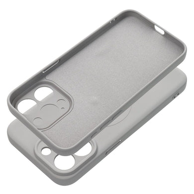 Гръб SILICONE MAG COVER съвместим с MagSafe за IPHONE 16 Pro титанов сив