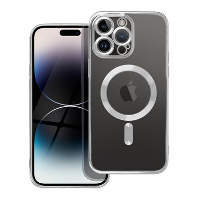 Гръб ELECTRO MAG COVER съвместим с MagSafe за IPHONE 16 сребрист