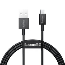 Заредете изображение във визуализатора на галерията – BASEUS кабел USB A към Micro USB 2A Superior CAMYS-A01 2 м черен
