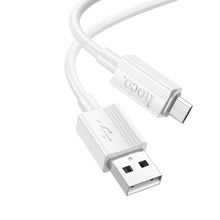 Заредете изображение във визуализатора на галерията – Кабел Hoco USB A to Micro USB 2,4A X107 1 m бял

