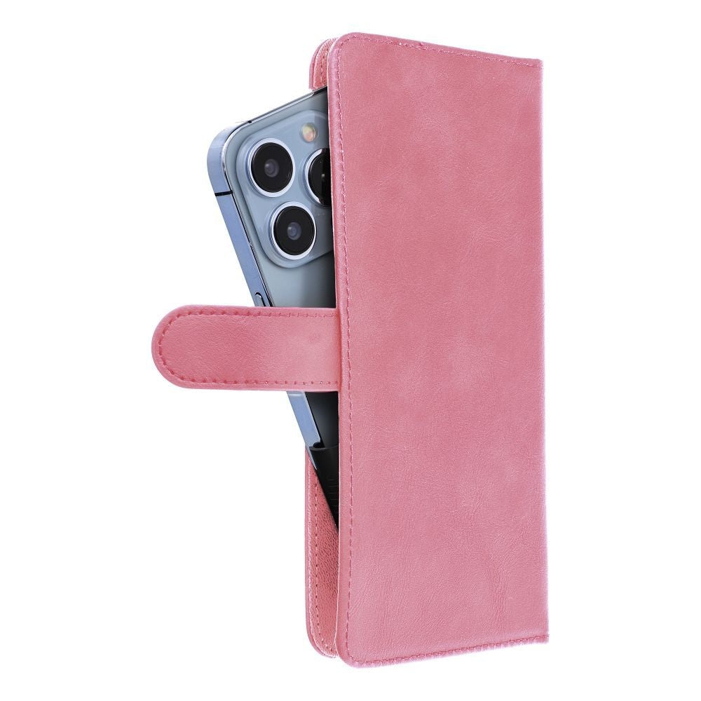 Универсален калъф тип книга COMMON size L for IPHONE 6 PLUS / 7 PLUS / 8 PLUS / XS MAX / 11 PRO MAX / SAMSUNG S20 FE / S21 FE / S10 PLUS / A10 / A32 / A54 / XIAOMI 12 LITE / HUAWEI P30 PRO розов
