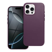 Заредете изображение във визуализатора на галерията – Гръб LEATHER MAG COVER за IPHONE 16 Pro Max dark виолетов
