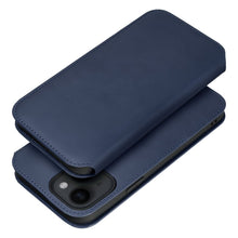 Заредете изображение във визуализатора на галерията – Калъф тип книга DUAL POCKET за IPHONE 16 тъмно син
