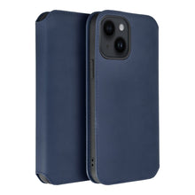 Заредете изображение във визуализатора на галерията – Калъф тип книга DUAL POCKET за IPHONE 16 тъмно син
