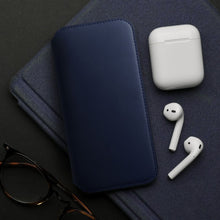 Заредете изображение във визуализатора на галерията – Калъф тип книга DUAL POCKET за IPHONE 16 тъмно син

