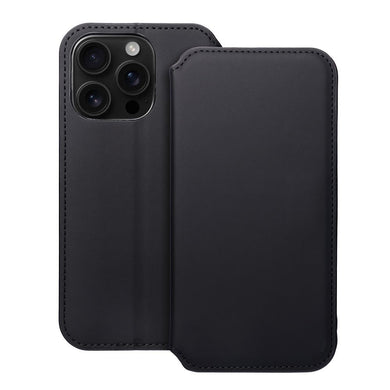 Калъф тип книга DUAL POCKET за IPHONE 16 Pro черен