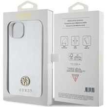 Заредете изображение във визуализатора на галерията – Оригинален гръб GUESS за IPHONE 13 / 14 / 15 GUHCP15SPS4DGPS (Strass Metal Logo) сребрист
