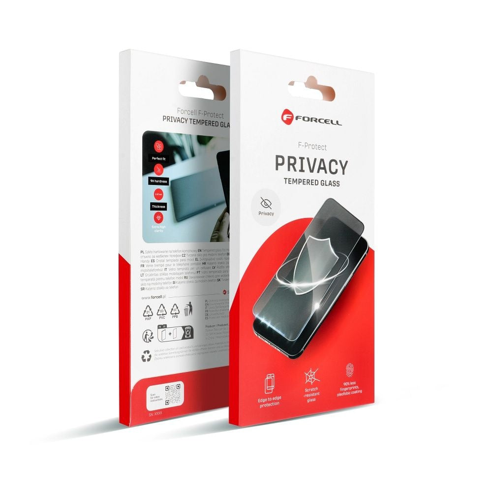 Матов Privacy протектор Forcell за Iphone 12 Pro Max черен