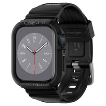 Заредете изображение във визуализатора на галерията – SPIGEN RUGGED ARMOR калъф за ”PRO” for APPLE Watch 4 / 5 / 6 / 7 / 8 / 9 / SE (40 / 41 mm) черен
