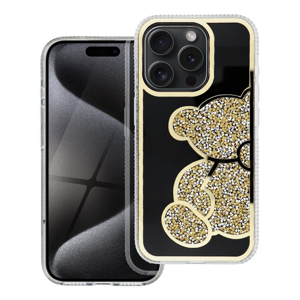 Гръб TEDDY BEAR за IPHONE 16 Plus златист