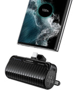 Външна батерия Veger PlugOn (W0558) PD QC3.0 3A 20W 5000 mAh с вграден конектор Type C - черна