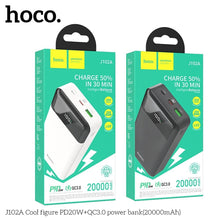 Заредете изображение във визуализатора на галерията – HOCO powerbank 20000 mAh PD QC3.0 3A 20W J102A white
