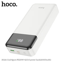 Заредете изображение във визуализатора на галерията – HOCO powerbank 20000 mAh PD QC3.0 3A 20W J102A white
