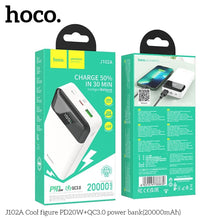 Заредете изображение във визуализатора на галерията – HOCO powerbank 20000 mAh PD QC3.0 3A 20W J102A white
