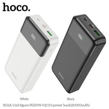 Заредете изображение във визуализатора на галерията – HOCO powerbank 20000 mAh PD QC3.0 3A 20W J102A black
