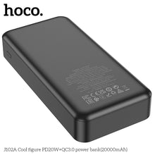 Заредете изображение във визуализатора на галерията – HOCO powerbank 20000 mAh PD QC3.0 3A 20W J102A black
