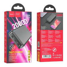 Заредете изображение във визуализатора на галерията – HOCO powerbank 20000 mAh 2,1A J100A black
