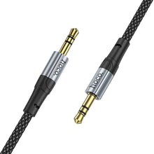 Заредете изображение във визуализатора на галерията – Кабел Hoco AUX Jack 3,5 mm (male) to Jack 3,5 mm (male) UPA26 1 m черен
