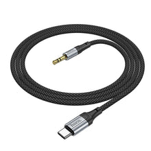 Заредете изображение във визуализатора на галерията – Кабел Hoco AUX Type C (male) to Jack 3,5 mm (male) UPA26 1 m черен
