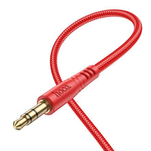 Заредете изображение във визуализатора на галерията – HOCO kabel AUX Jack 3,5 mm (male) to Jack 3,5 mm (male) UPA24 1 m red
