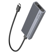 Заредете изображение във визуализатора на галерията – HOCO enclosure for M.2 NVME SSD drives M key B+M key up to 4TB Type C USB3.2 / 10GBps HB47A metal gray
