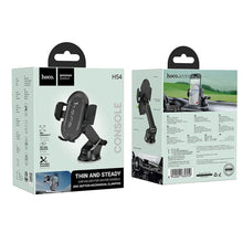 Заредете изображение във визуализатора на галерията – HOCO clamp car holder for center console H54 black
