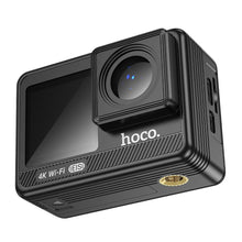 Заредете изображение във визуализатора на галерията – HOCO sports camera with digital displays 1,3&quot; + 2&quot; anti-shake IPS 4K DV102 black
