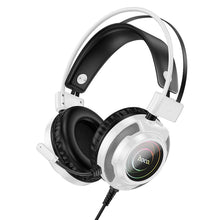Заредете изображение във визуализатора на галерията – HOCO wire headphones USB A + Jack 3,5 mm with microphone gaming W110 2 m white
