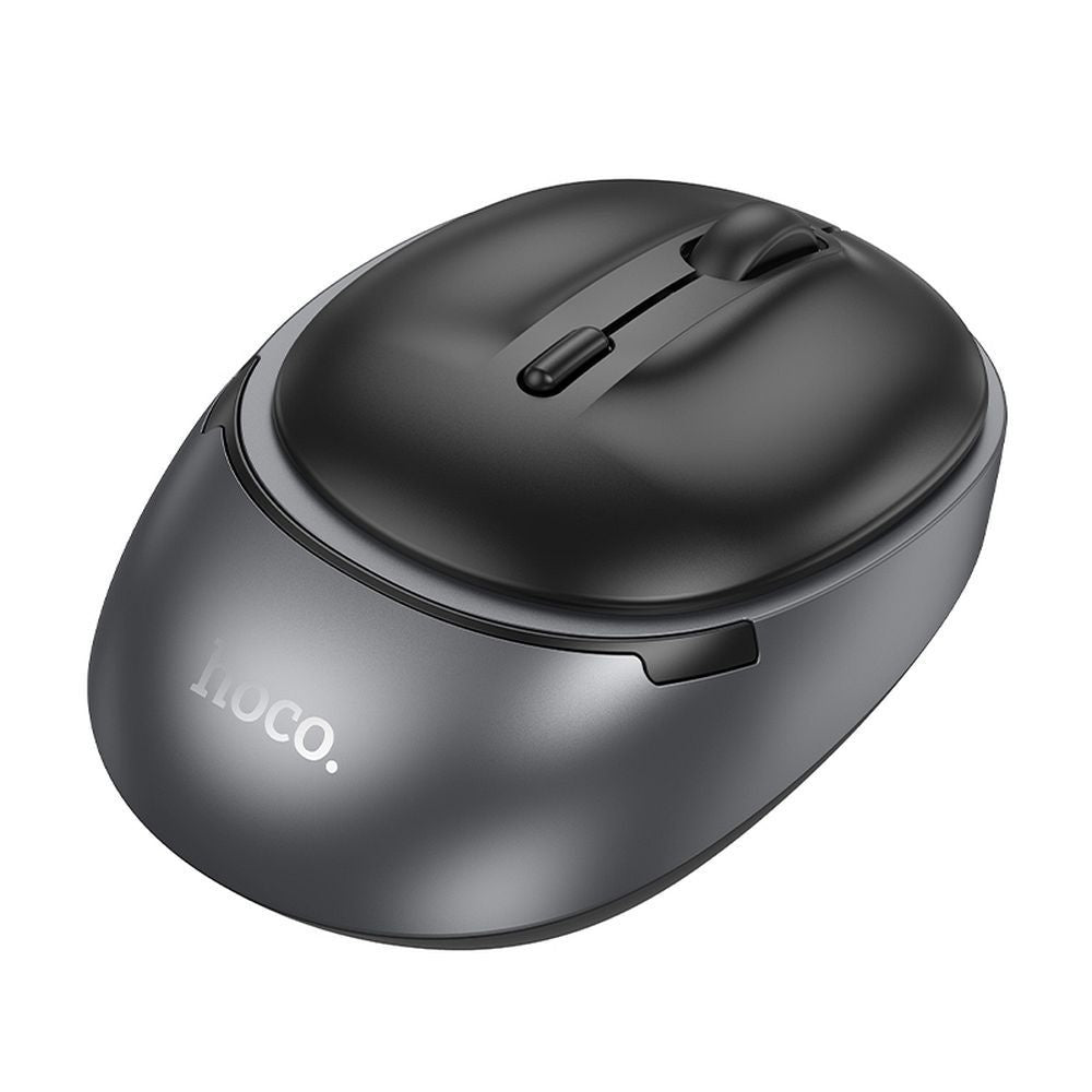 HOCO компютърна безжична мишка 2,4G 1600 dpi GM34 черен метален сив