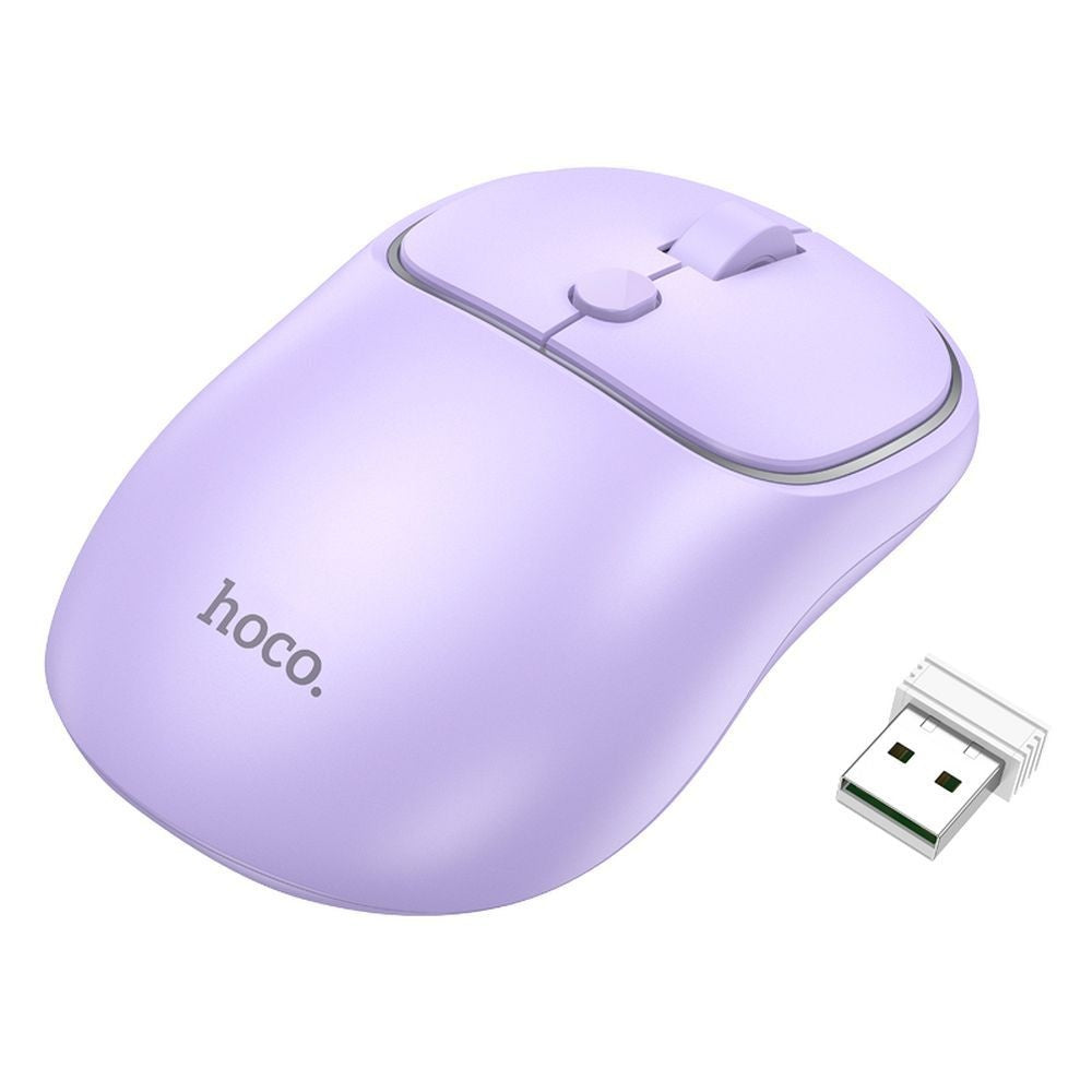 HOCO компютърна безжична мишка 2,4G 1600 dpi GM25 романтичен лилав