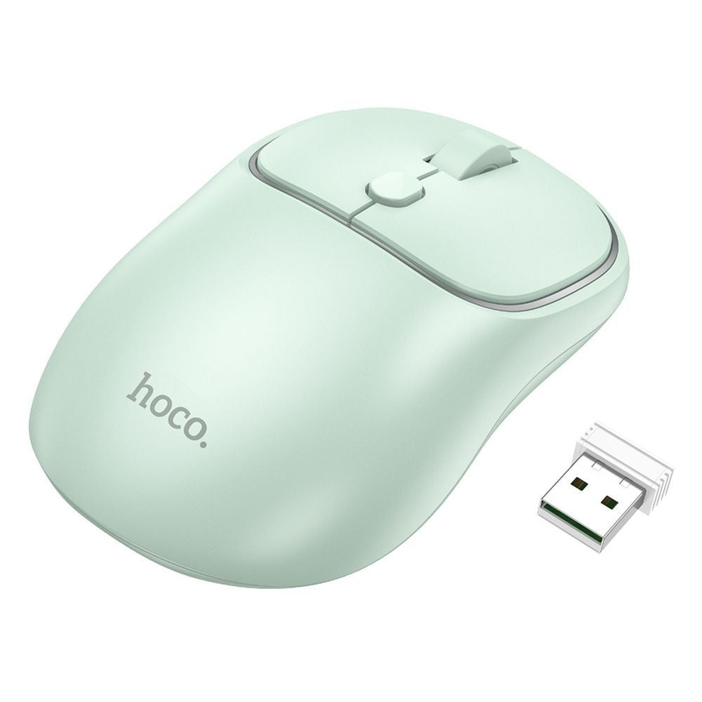 HOCO компютърна безжична мишка 2,4G 1600 dpi GM25 светло зелен