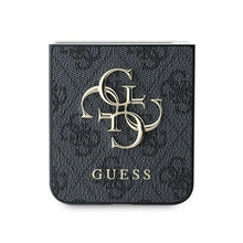 Заредете изображение във визуализатора на галерията – Оригинален гръб GUESS за SAMSUNG Z Flip 6 GUHCZF64GMGGR (PU 4G Leather Metal Logo) черен
