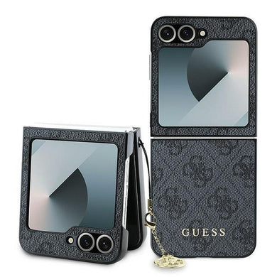 Оригинален гръб GUESS за SAMSUNG Z Flip 6 GUHCZF6GF4GGR (HC PU 4G Charm) черен