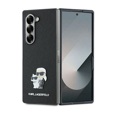 Оригинален гръб KARL LAGERFELD за SAMSUNG Z Fold 6 KLHCZFD6SAPKCNPK (HC Saffiano KC Metal Pin) черен