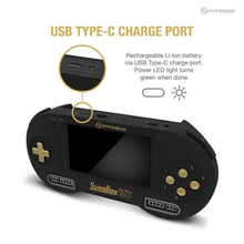 Заредете изображение във визуализатора на галерията – HYPERKIN портативна конзола игра SUPABOY M08889-BKC черен златен
