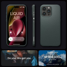 Заредете изображение във визуализатора на галерията – SPIGEN LIQUID AIR калъф за IPHONE 16 Pro Max abbys зелен
