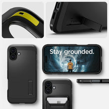 Заредете изображение във визуализатора на галерията – Оригинален гръб SPIGEN TOUGH ARMOR MAG compatible with MagSafe for IPHONE 16 черен
