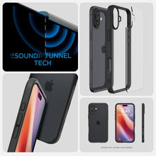 Заредете изображение във визуализатора на галерията – SPIGEN ULTRA HYBRID калъф за IPHONE 16 matte черен
