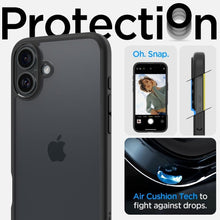 Заредете изображение във визуализатора на галерията – SPIGEN ULTRA HYBRID калъф за IPHONE 16 matte черен
