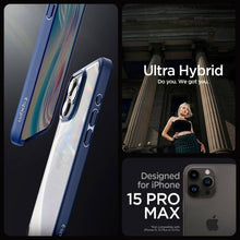 Заредете изображение във визуализатора на галерията – SPIGEN ULTRA HYBRID калъф за IPHONE 16 Pro Max тъмно син син
