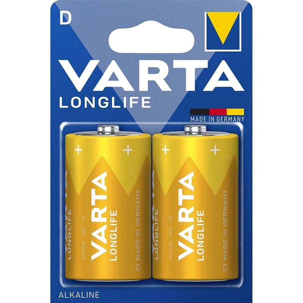 VARTA алкална батерия R20 (Тип D) Longlife 2 бр.