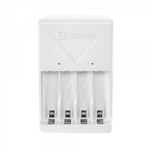 Заредете изображение във визуализатора на галерията – VARTA PLUG ЗАРЯДНО 57657 + 4 x акумулаторна батерия R6 (AA) 2100 mAh

