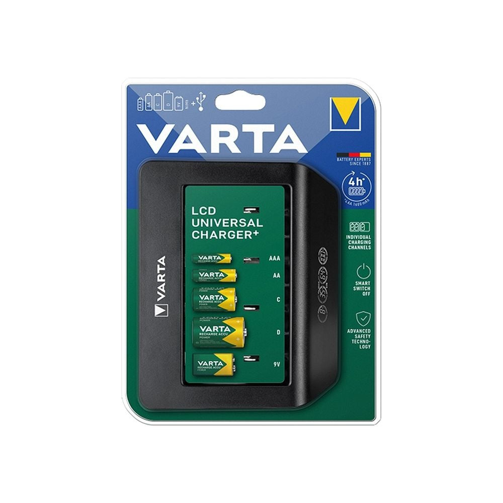 VARTA LCD УНИВЕРСАЛНО ЗАРЯДНО + 57688 9V, R14, R20 (без батерии)