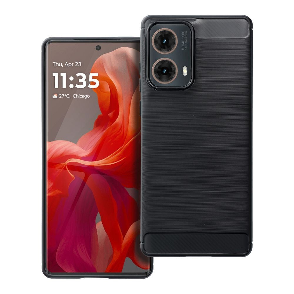 Гръб CARBON за MOTOROLA G85 5G черен